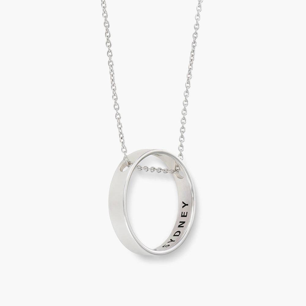 Caroline Circle Necklace - Silver-1 product photo