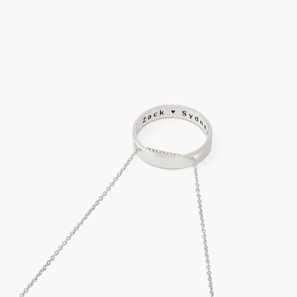 Caroline Circle Necklace - Silver-2 product photo