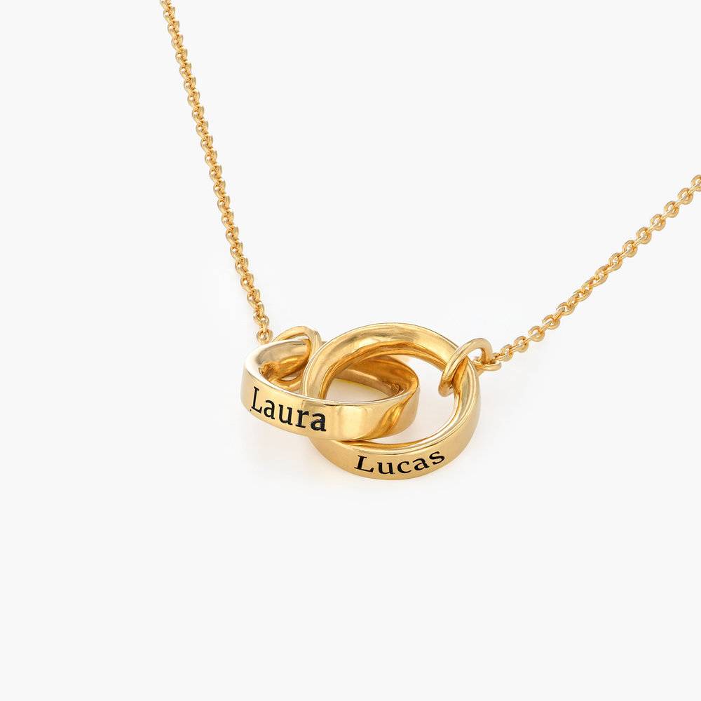 Interlocking Circle Necklace - Gold Vermeil-2 product photo