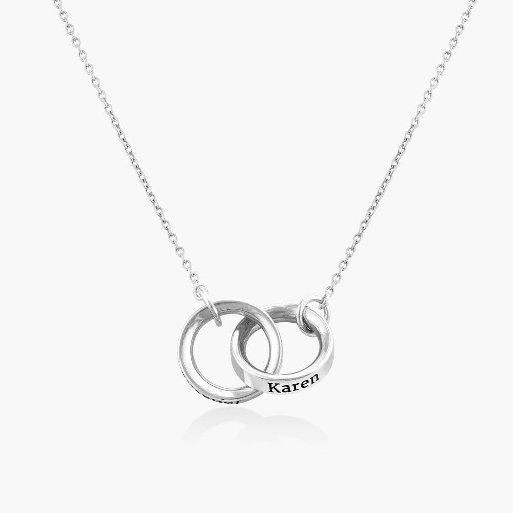 Interlocking circle necklace on sale silver