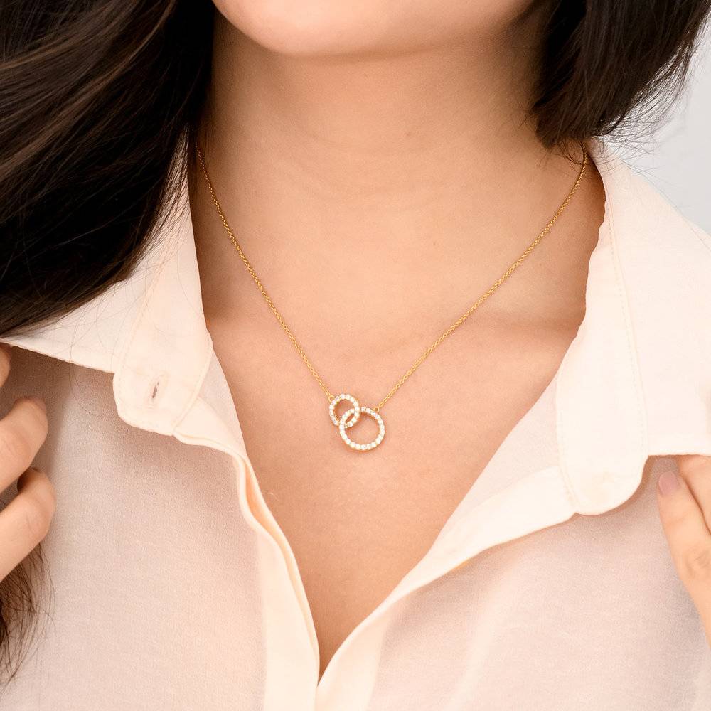 Double Eclipse Necklace - Gold Plated-2 photo du produit