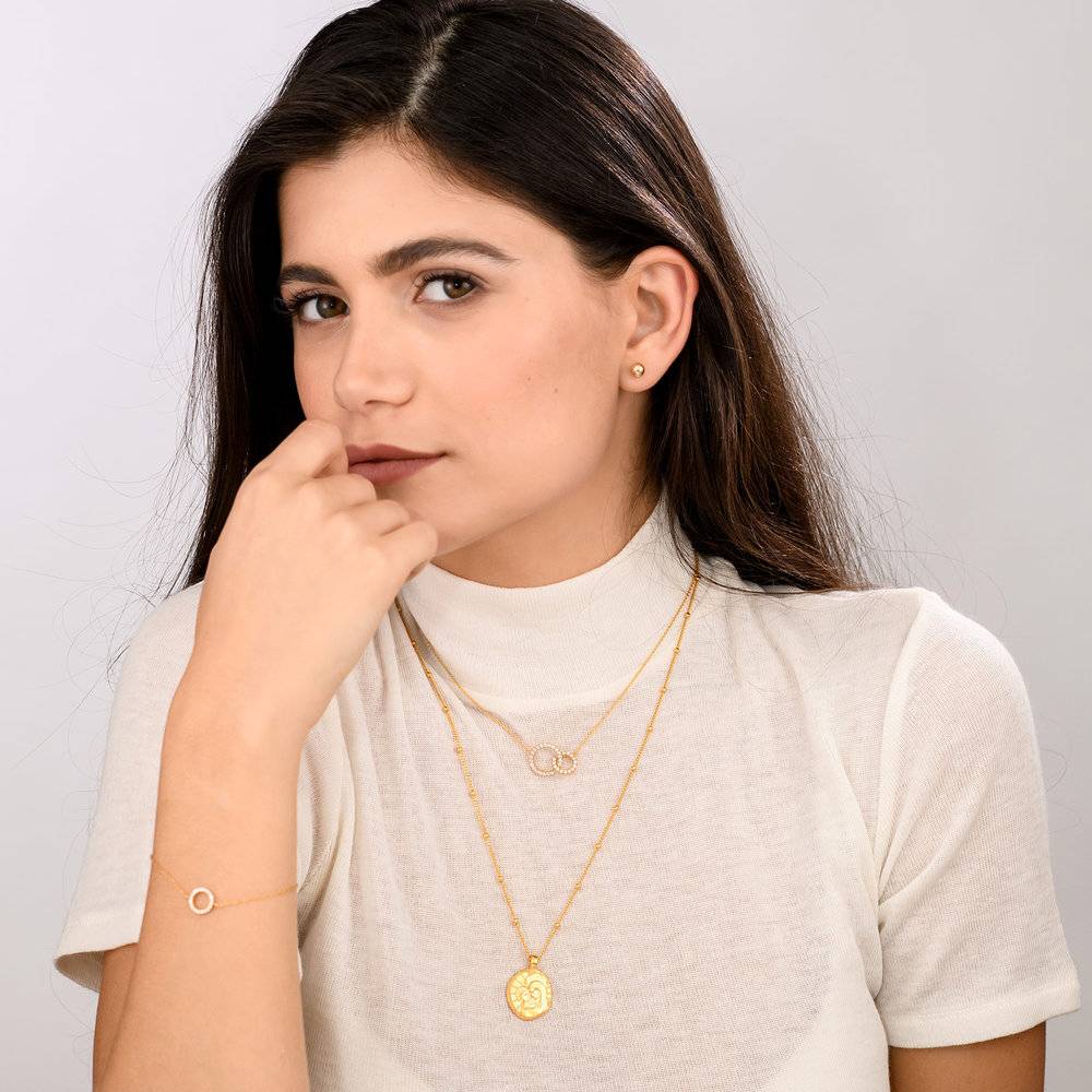 Double Eclipse Necklace - Gold Plated-4 photo du produit