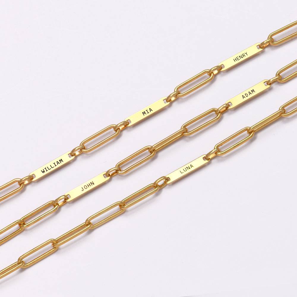 Ivy Name Paperclip Chain Bracelet - Gold Plated-10 product photo
