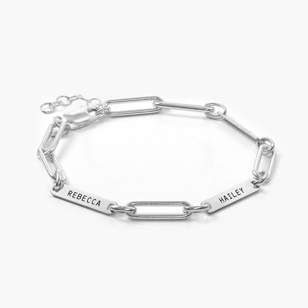 Ivy Name Paperclip Chain Bracelet - Sterling Silver-1 product photo