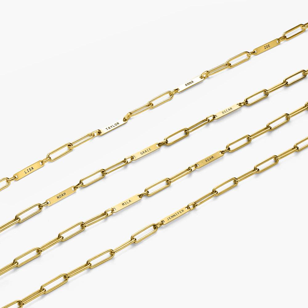 Ivy Name Paperclip Chain Necklace - Gold Vermeil-5 product photo