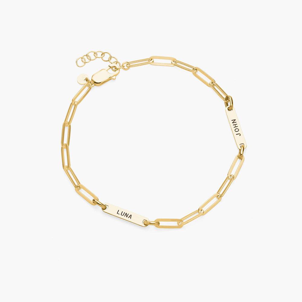 Ivy Name Paperclip Chain Anklet - Gold Vermeil-3 product photo