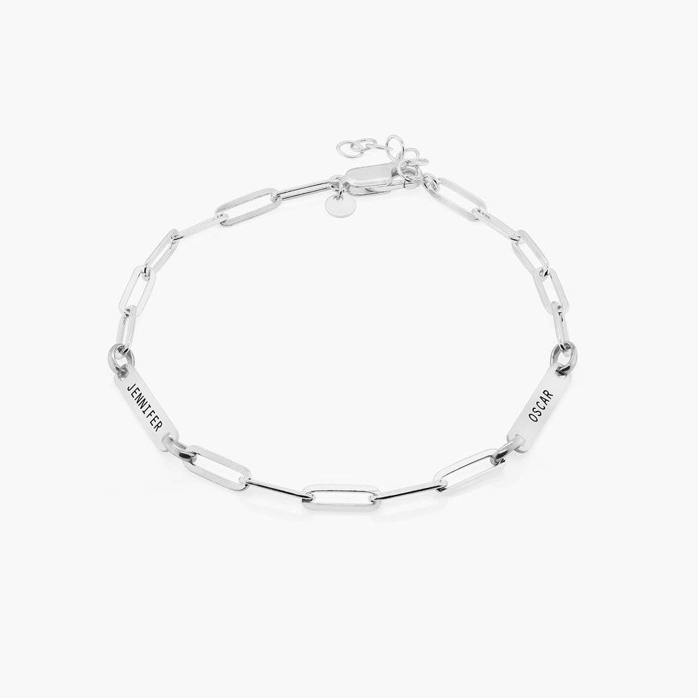 Ivy Name Paperclip Chain Anklet - Sterling Silver-3 product photo
