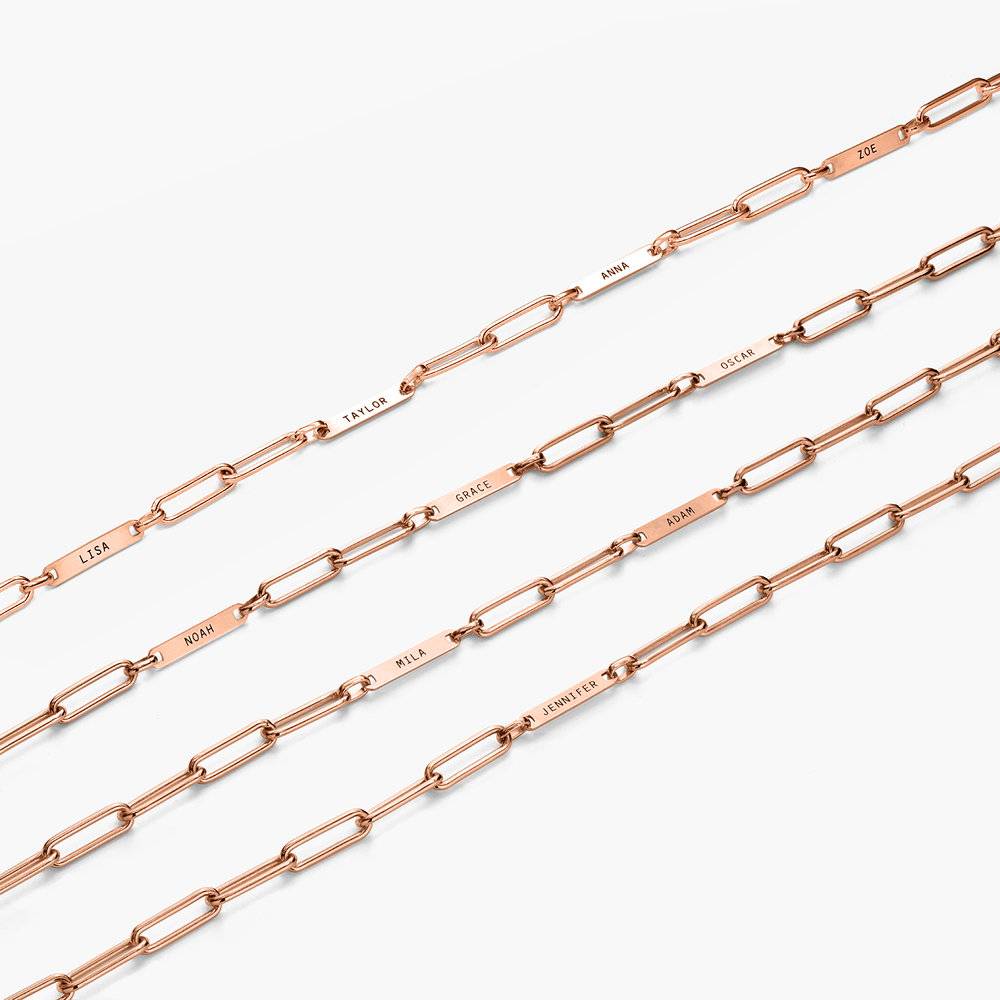 Ivy Name Paperclip Chain Necklace - Rose Gold Vermeil-5 product photo