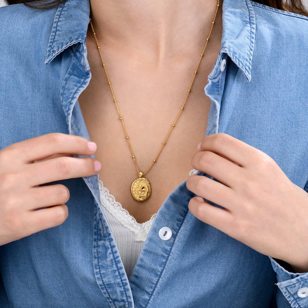 Faith Vintage Coin Necklace - Gold Plated-3 product photo