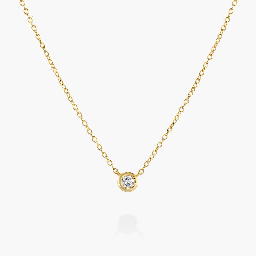 Juno Diamond Necklace - 14K Solid Gold-4 product photo