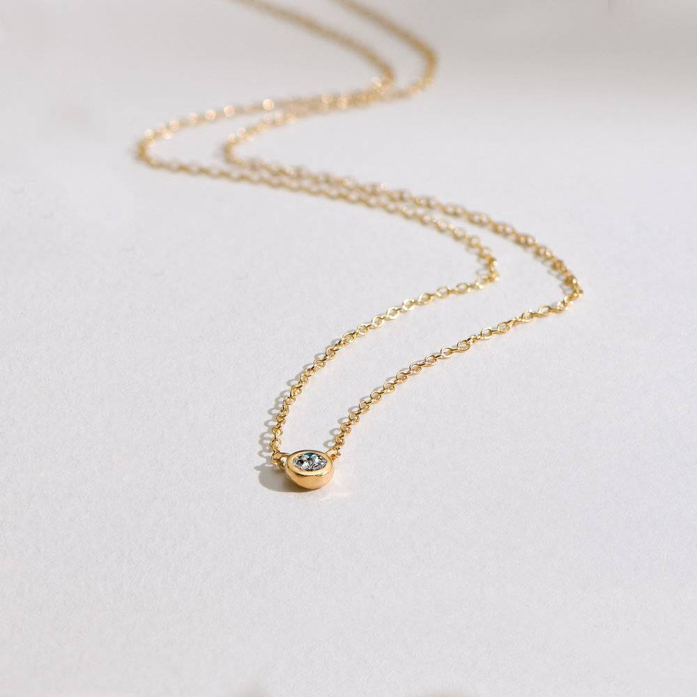 Juno Diamond Necklace - Gold Plating-5 product photo