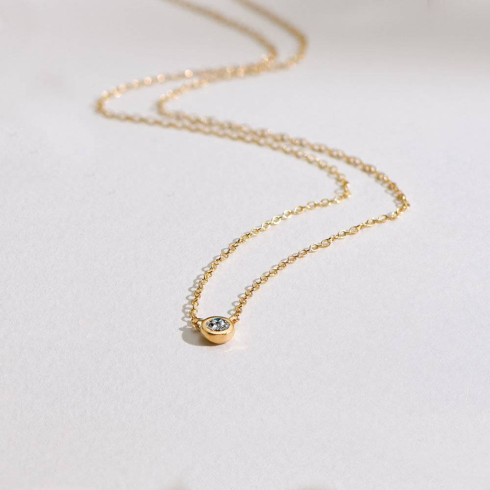Juno Diamond Necklace - Gold Plating-4 product photo