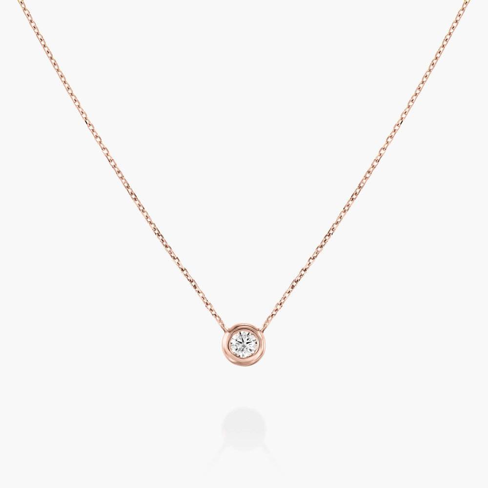 Juno Diamond Necklace - Rose Gold Plating product photo