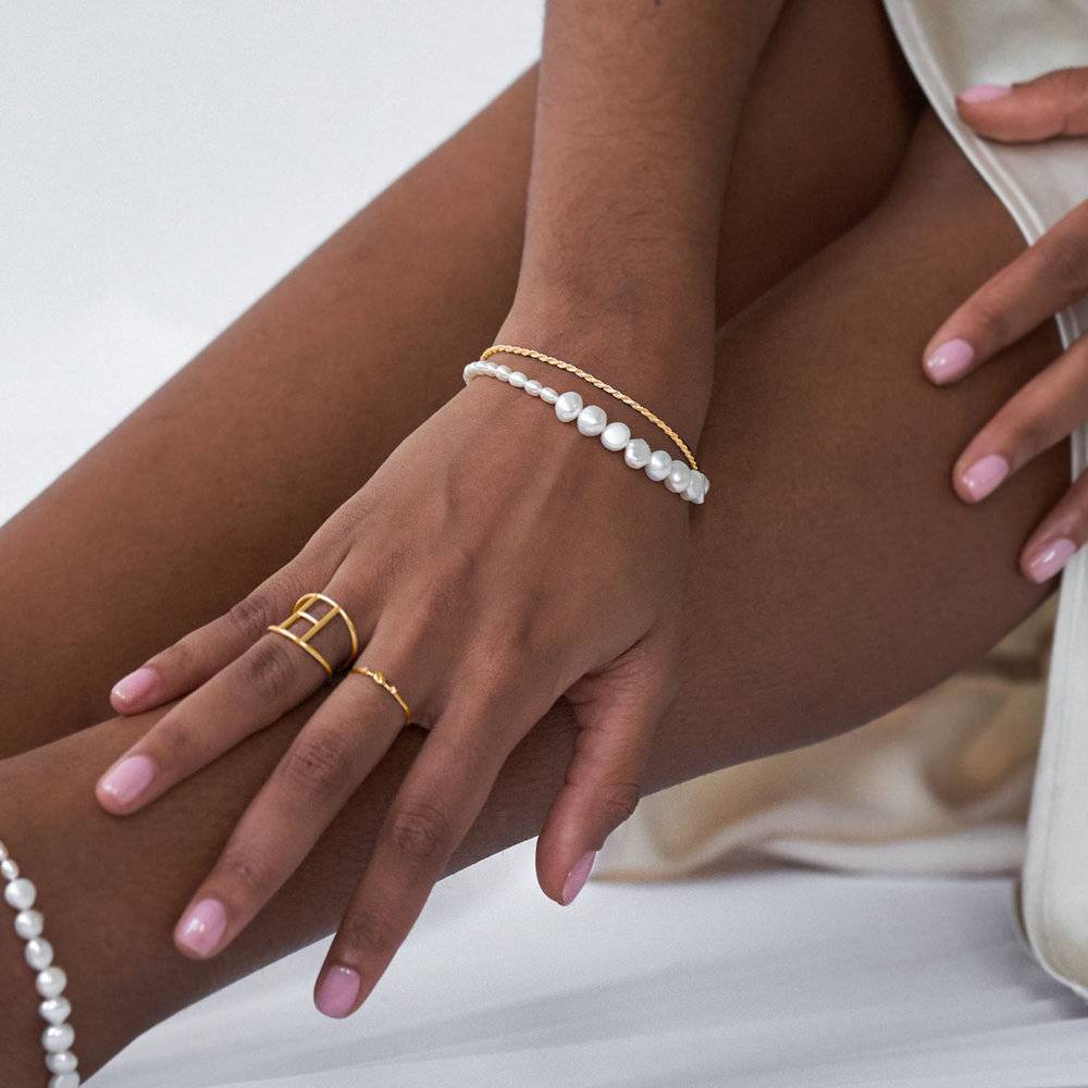 Kai Genuine Pearl Bracelet/Anklet - Gold Plated-3 product photo
