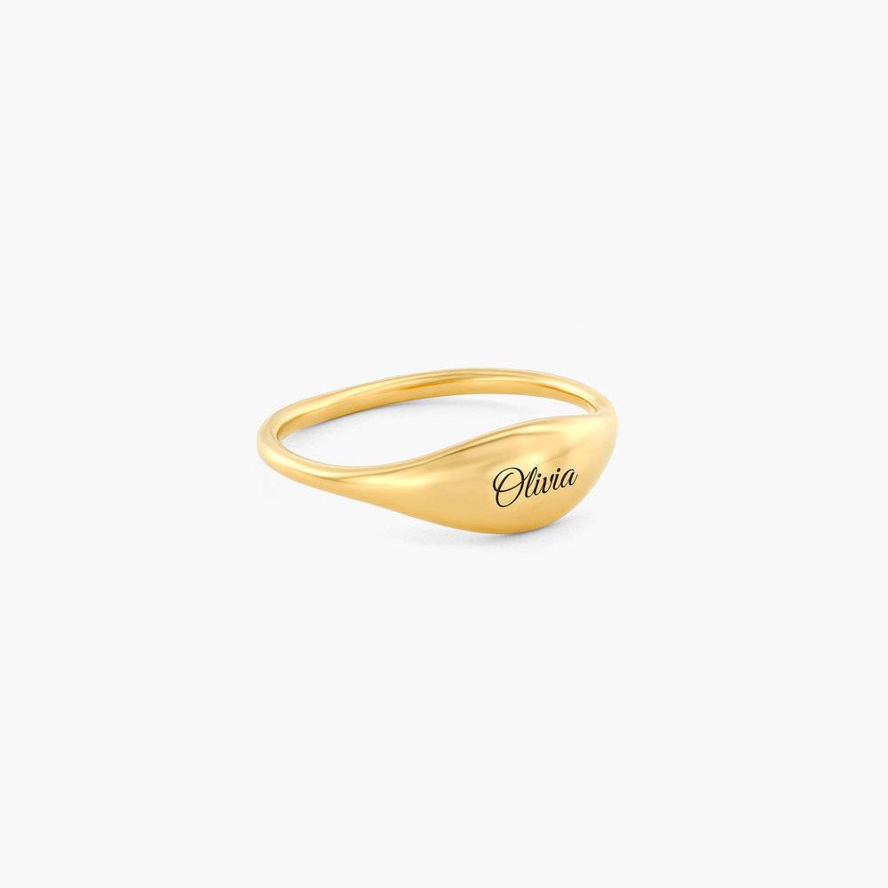 Kara Custom Name Ring - Gold Plated product photo