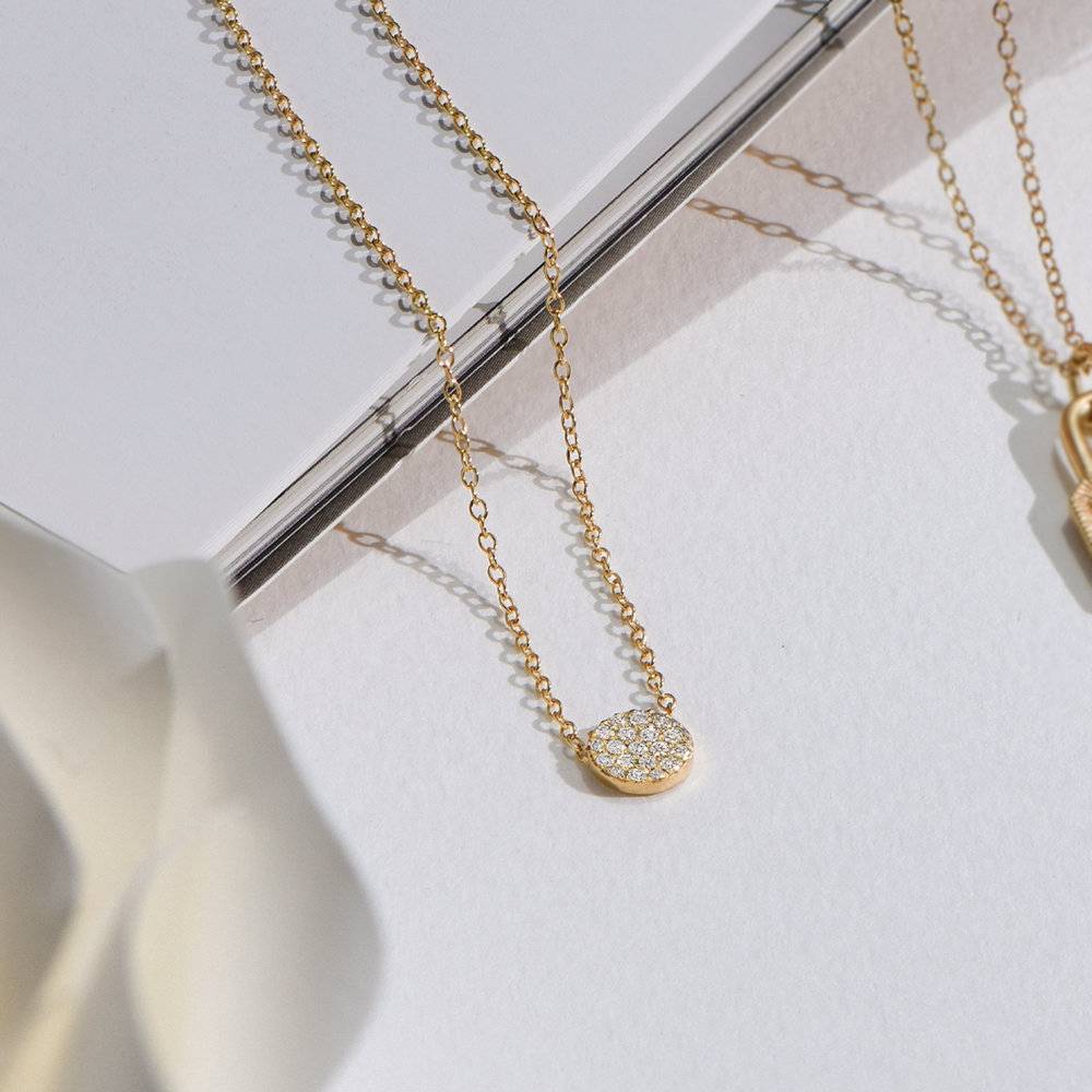 Keeya Pave Diamond Necklace - Gold Plating-3 product photo