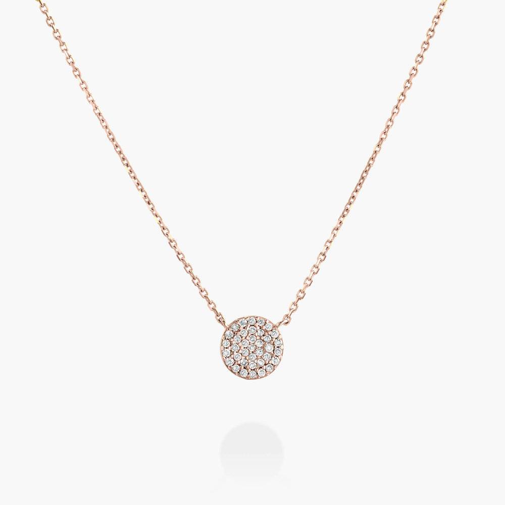 Keeya Pave Diamond Necklace - Rose Gold Plating-1 product photo