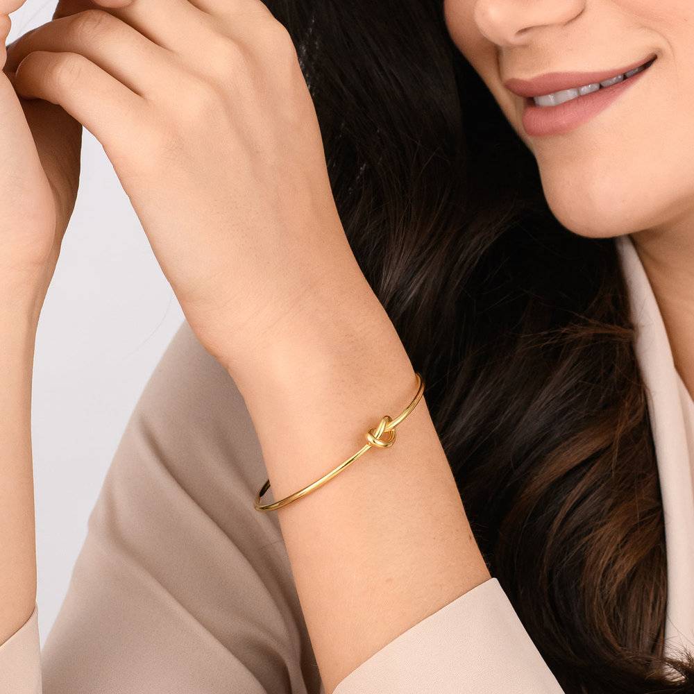 Knot Now Bangle Bracelet - Gold Plated-1 product photo
