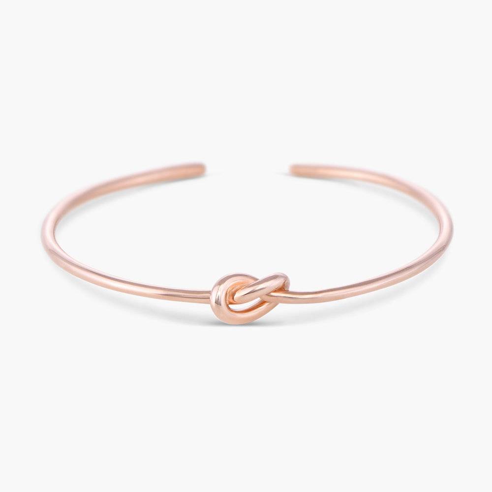 Knot Now Bangle Bracelet - Rose Gold Plated-3 product photo