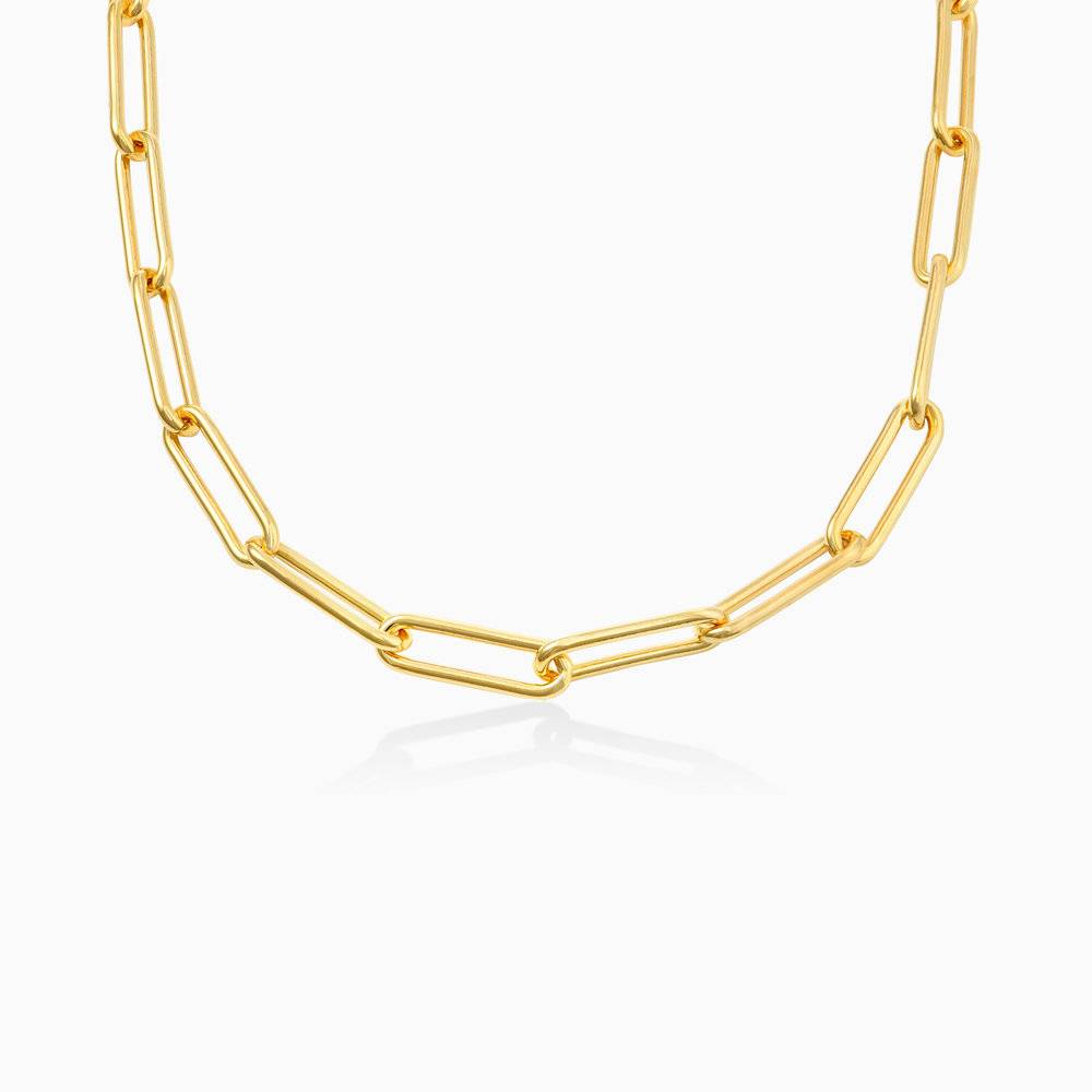 Large Paperclip Chain Necklace - Gold Vermeil - Oak & Luna