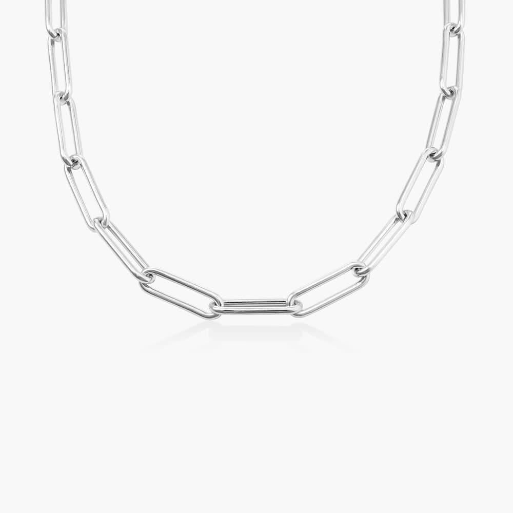 Large Paperclip Chain Necklace - Sterling Silver