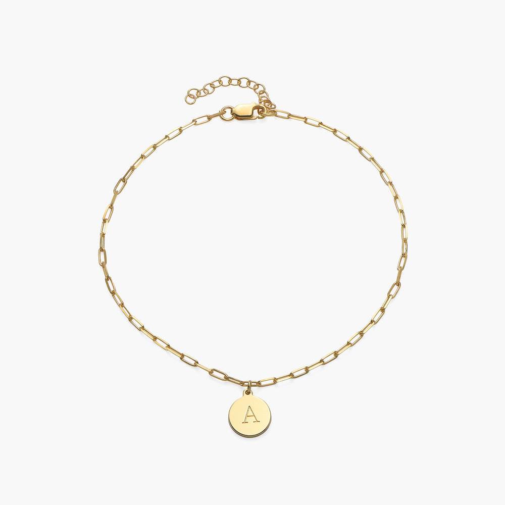 Lilian Initial Anklet Chain - Gold Vermeil-2 product photo