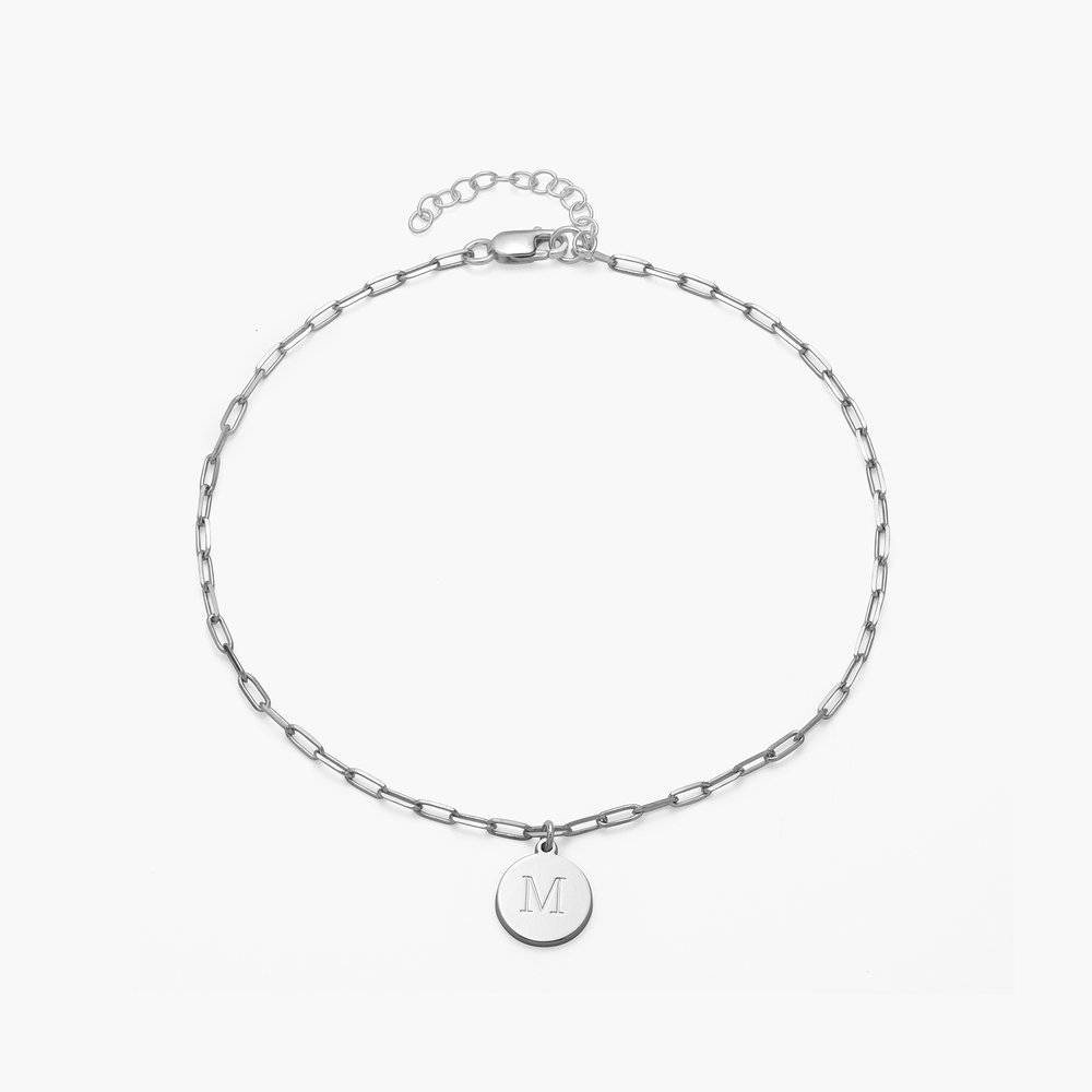 Lilian Initial Anklet Chain - Sterling Silver-1 product photo