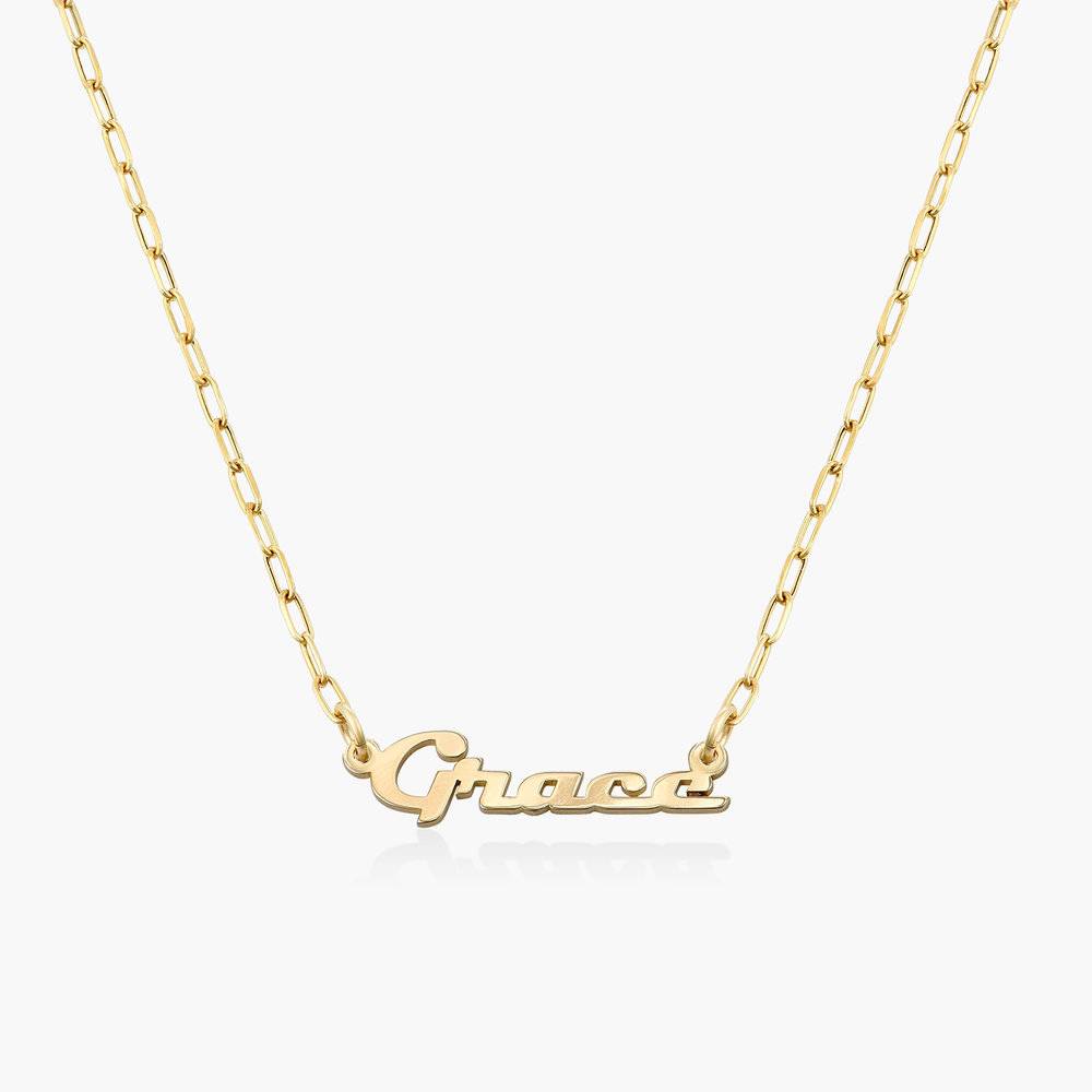 Link Chain Name Necklace - 14K Solid Gold-1 product photo