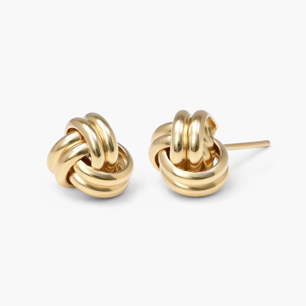 Forget Me Knot Earrings - Gold Plated-3 photo du produit