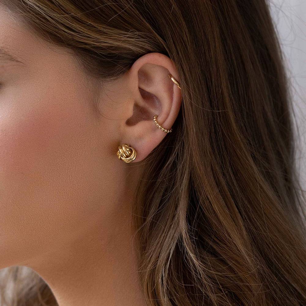 Forget Me Knot Earrings - Gold Plated-2 photo du produit