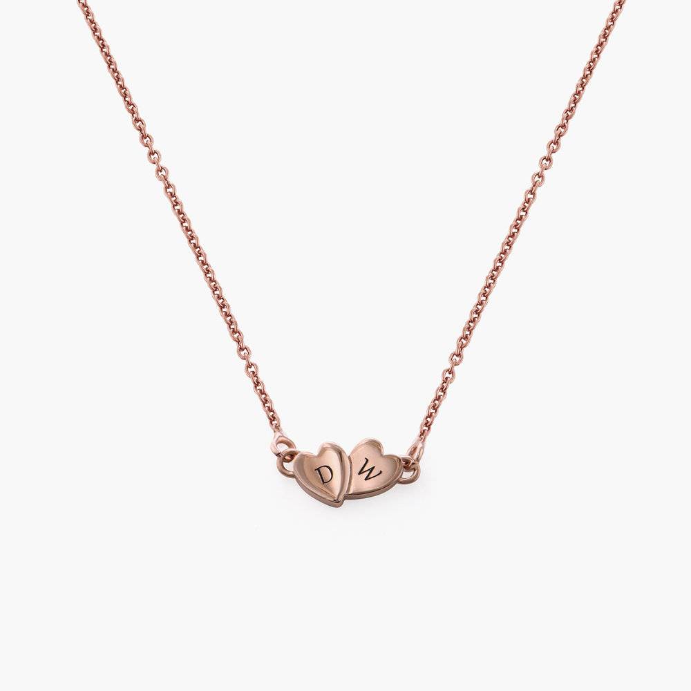 Interlocking Heart Necklace - Rose Gold Plated product photo