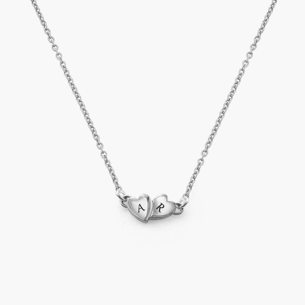 Interlocking Heart Necklace - Sterling Silver product photo