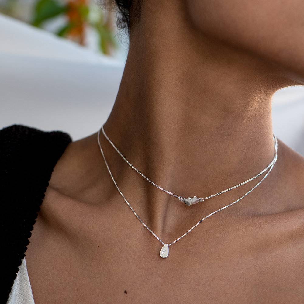 Interlocking Heart Necklace - Sterling Silver
