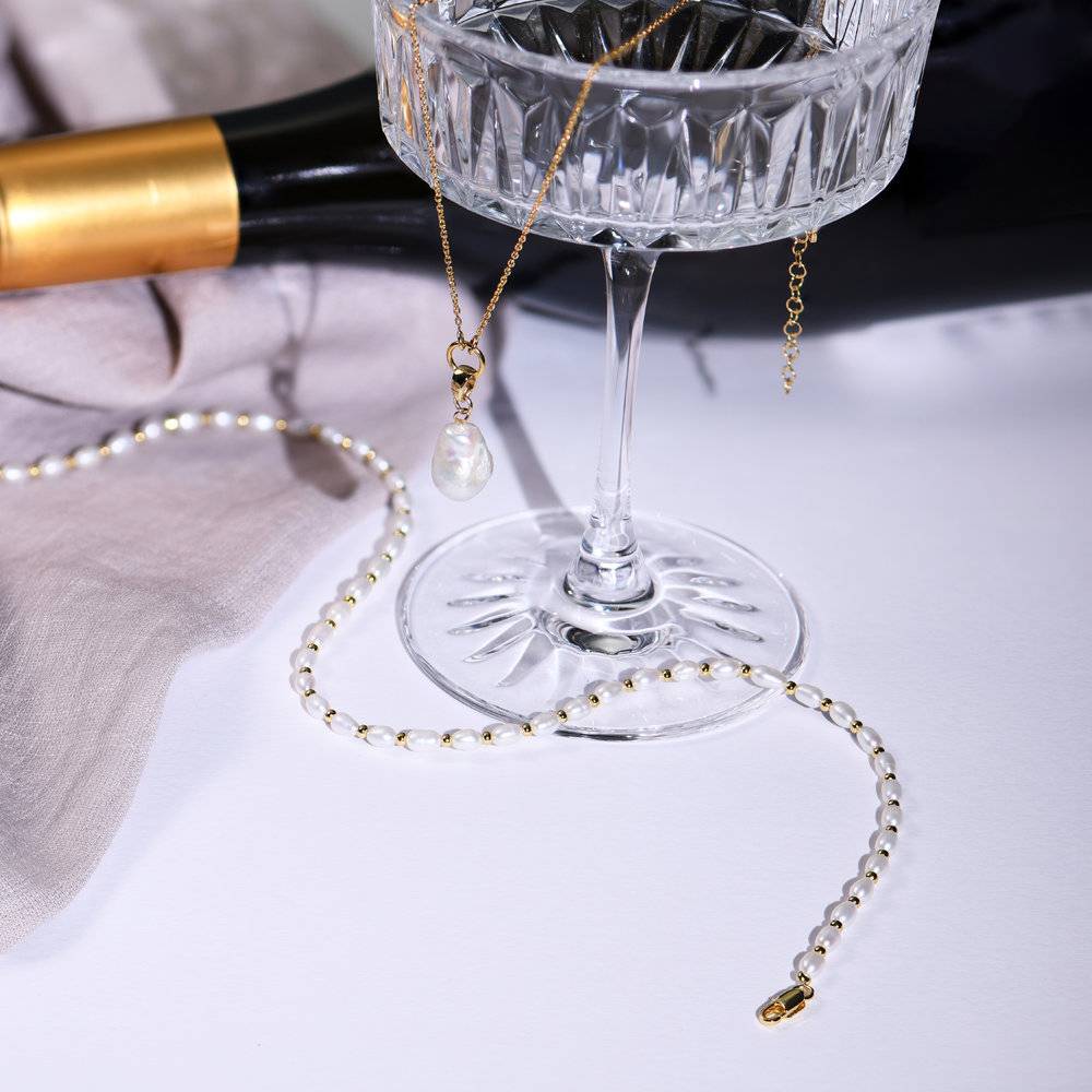 Luisa Genuine Pearl Beaded Necklace-3 product photo