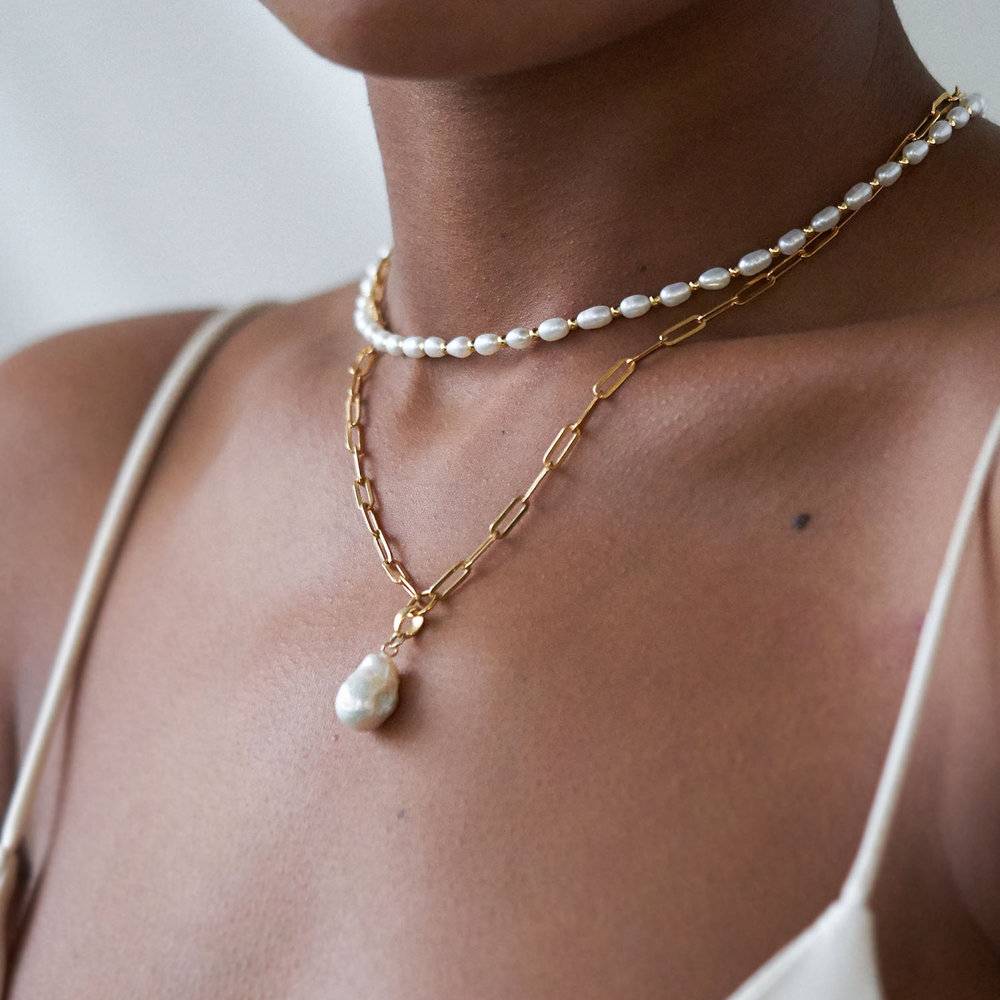 Luisa Genuine Pearl Beaded Necklace-4 product photo