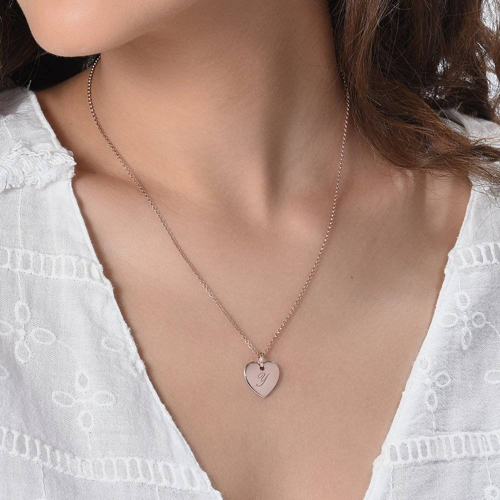 Luna Heart Necklace - Rose Gold Plated-3 photo du produit