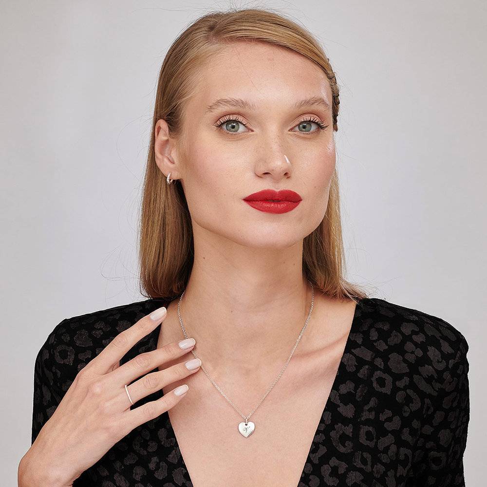 Luna Heart Necklace - Silver-1 photo du produit