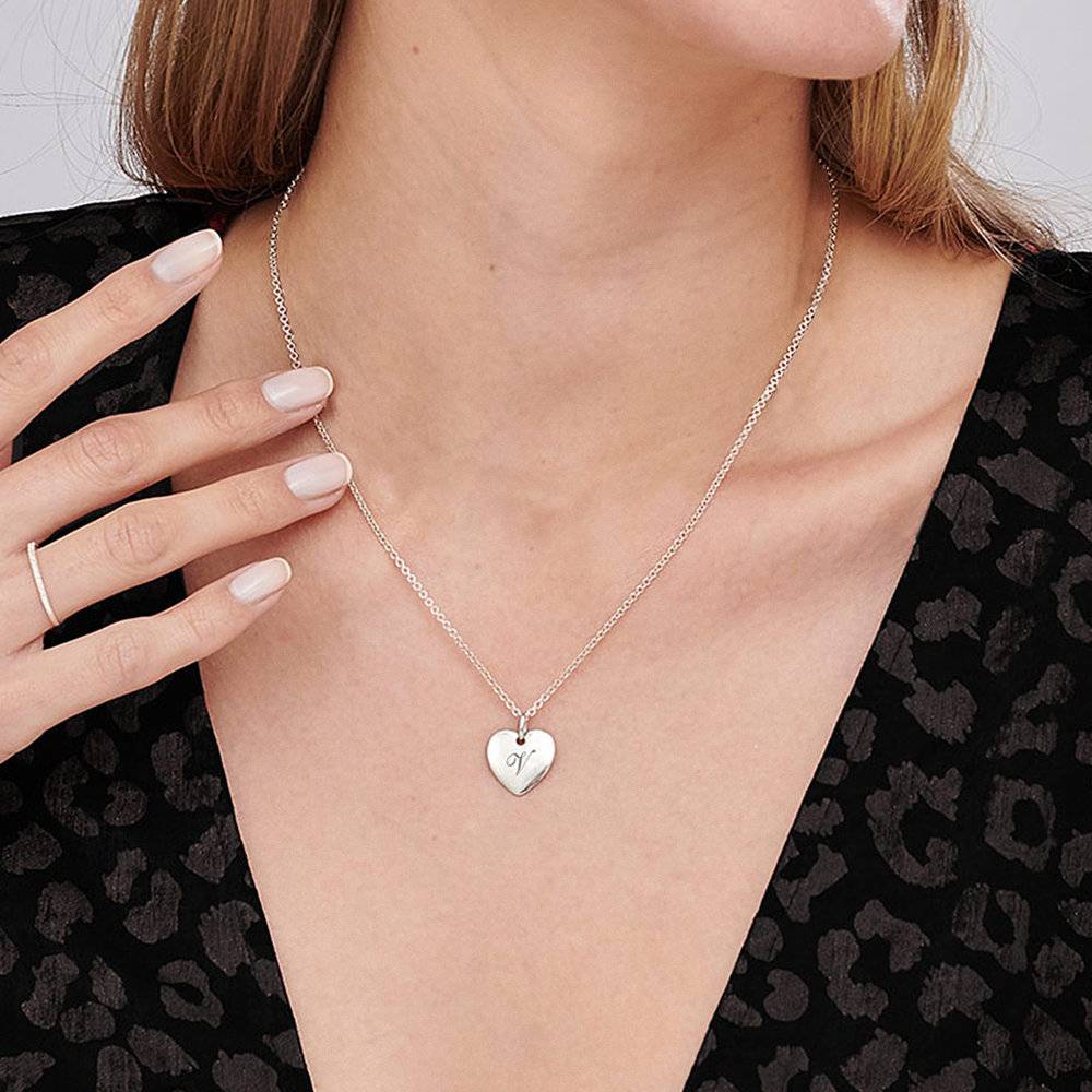 Luna Heart Necklace - Silver-4 photo du produit