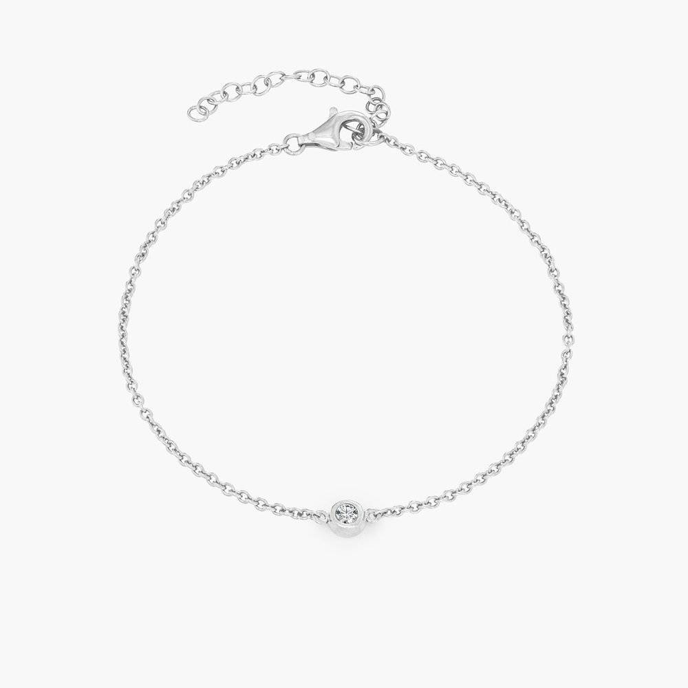 Luna Single Diamond Bracelet - Sterling Silver-3 product photo