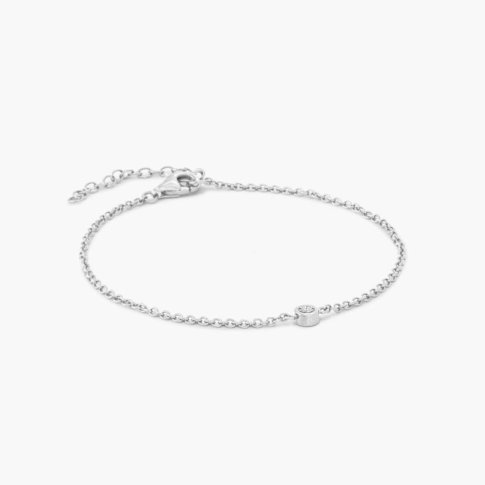 Luna Single Diamond Bracelet - Sterling Silver-2 product photo