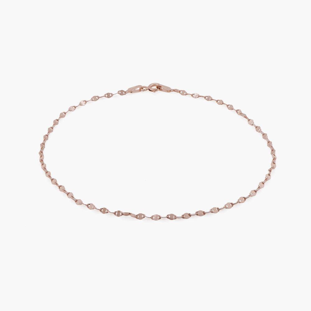 The Charmer Link Initial Bracelet - Rose Gold Plated - Oak & Luna