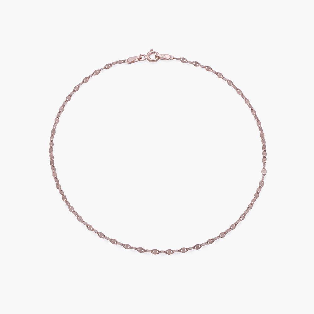 Margo Mirror Chain Bracelet/Anklet - Rose Gold Plating-4 product photo