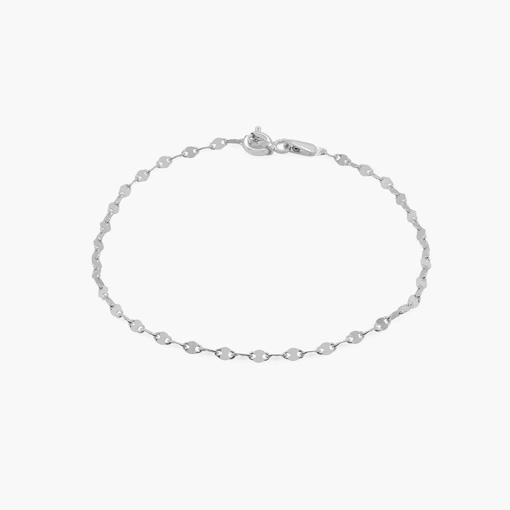 Margo Mirror Chain Bracelet/Anklet - Sterling Silver-5 product photo