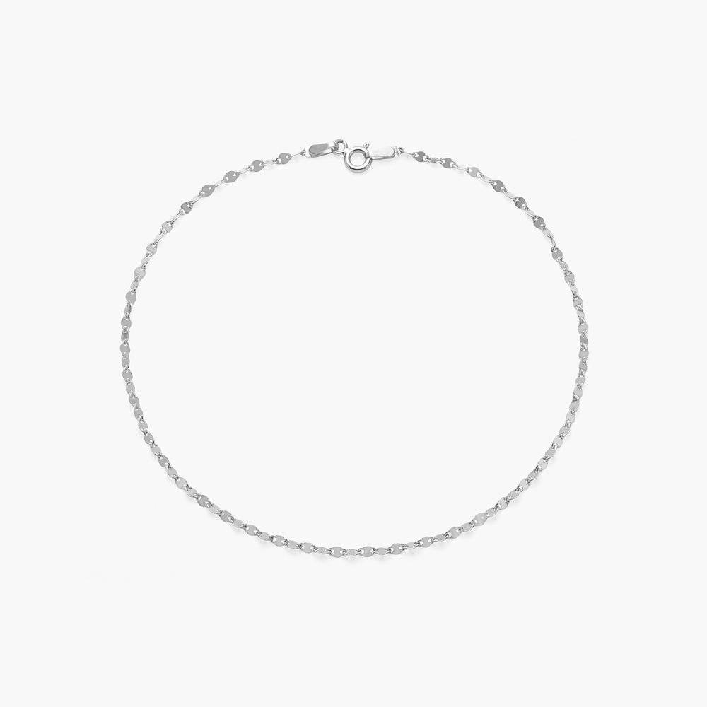 Margo Mirror Chain Bracelet/Anklet - Sterling Silver-2 product photo