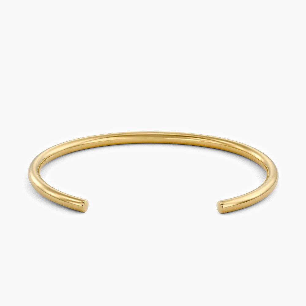 Megan Custom round Cuff Bracelet - Gold Plating product photo