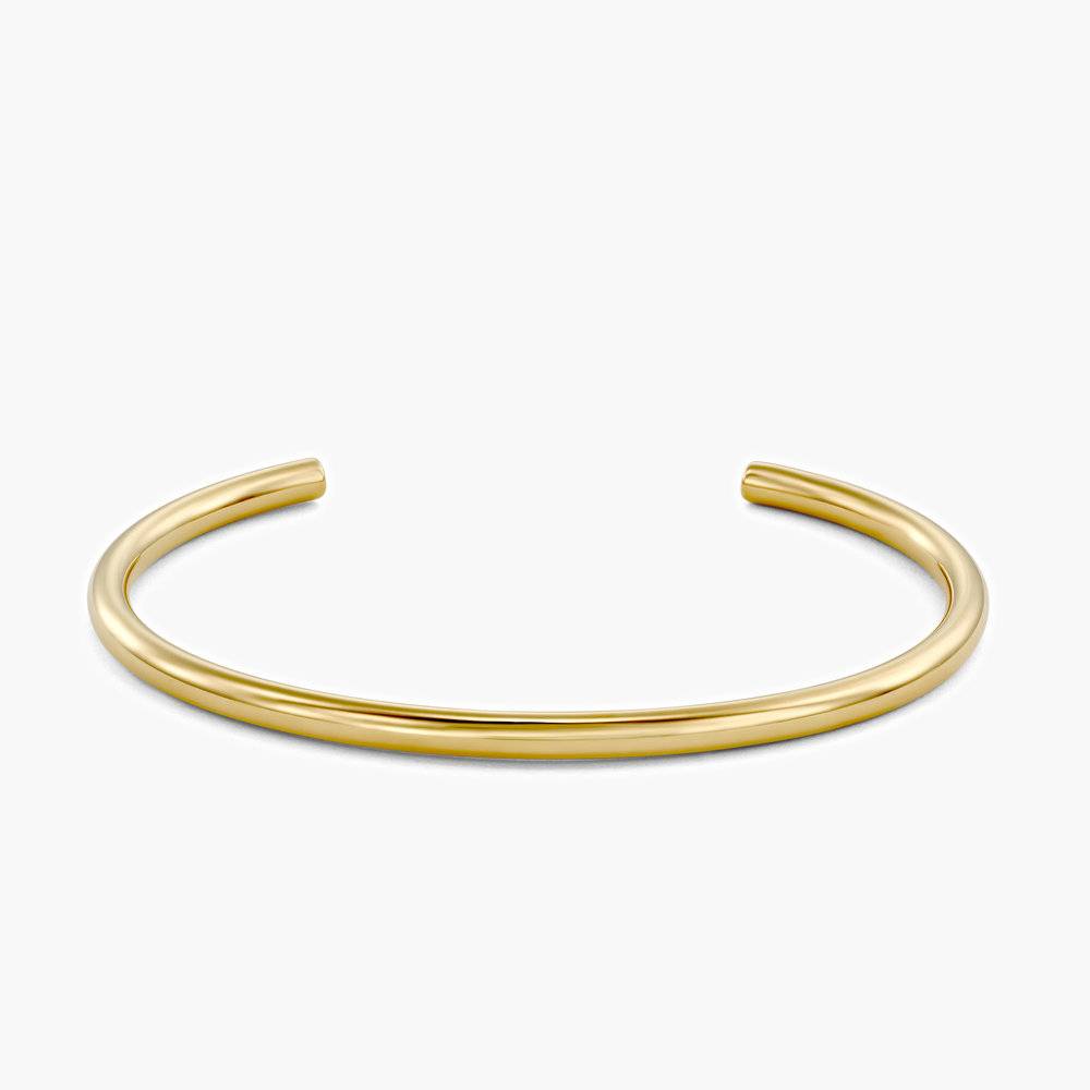 Megan Custom round Cuff Bracelet - Gold Plating product photo