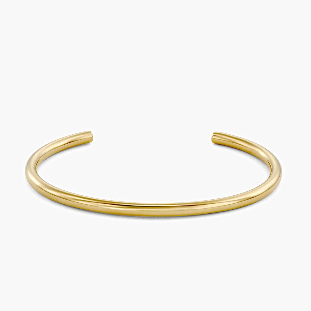 Megan round Cuff Bracelet - Gold Plating-3 product photo