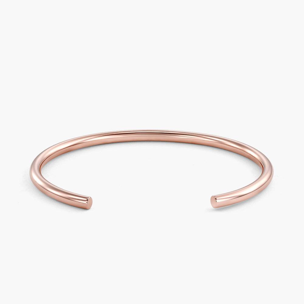 Megan Custom round Cuff Bracelet - Rose Gold Plating