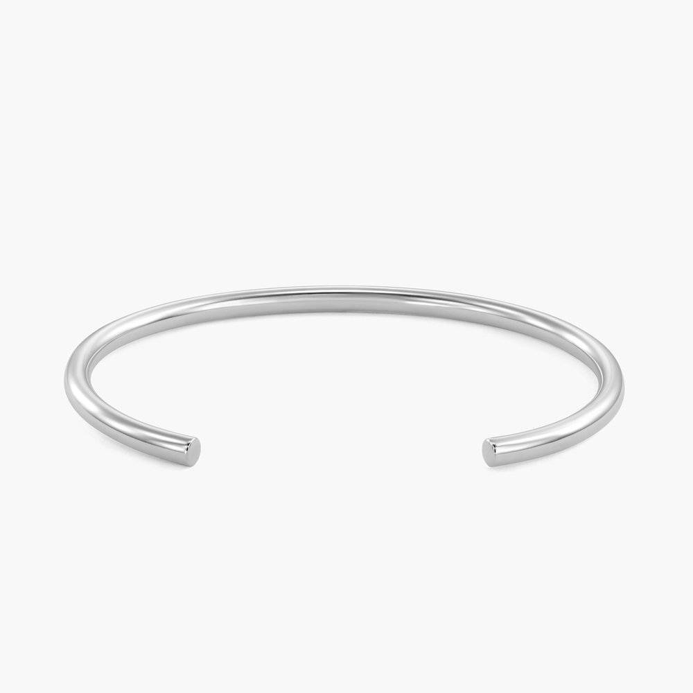 Megan round Cuff Bracelet - Sterling Silver-3 product photo