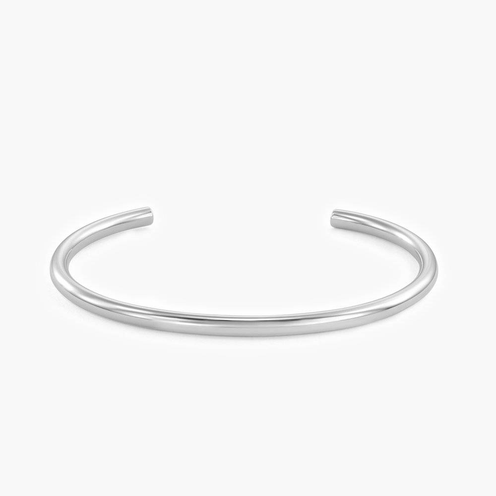 Megan round Cuff Bracelet - Sterling Silver-2 product photo
